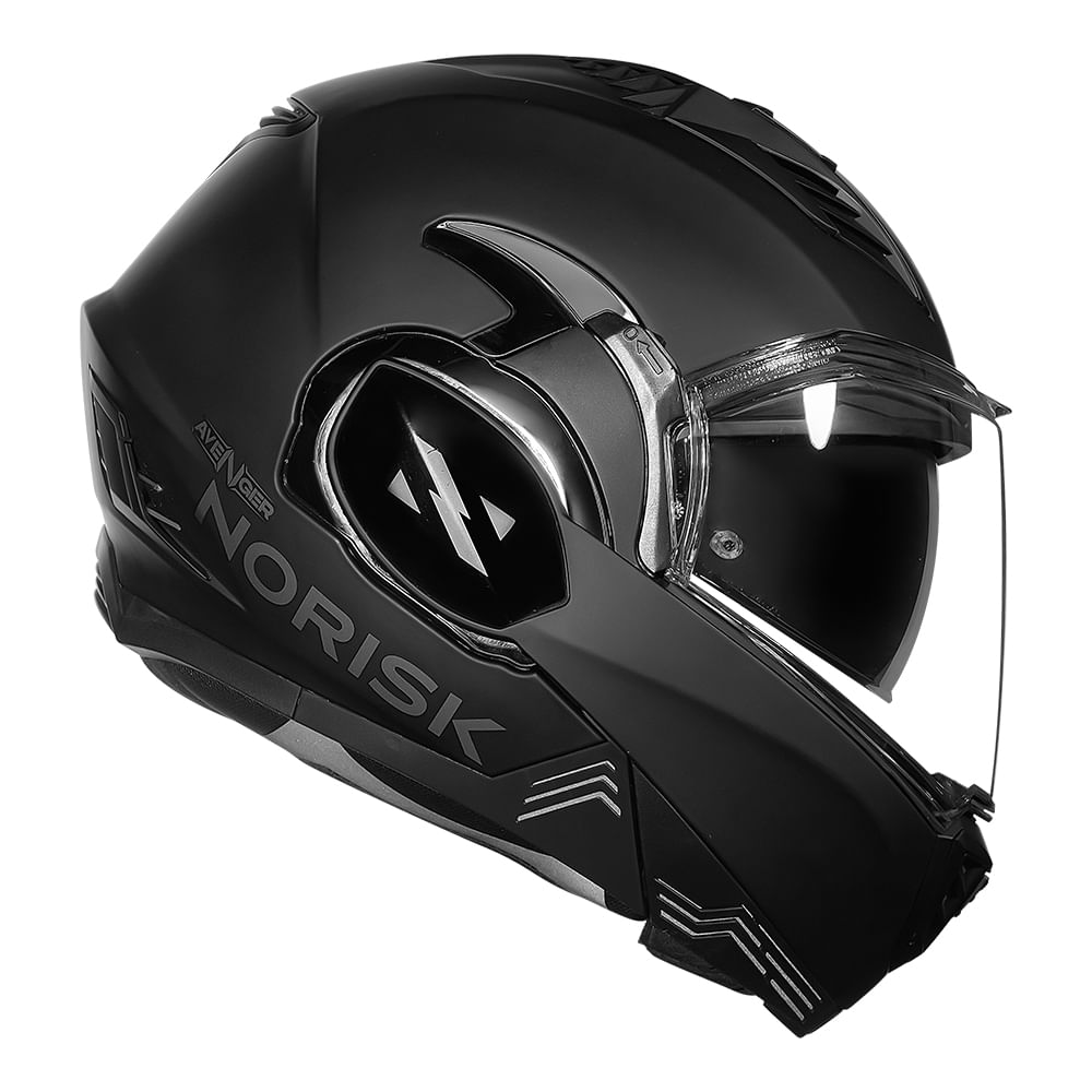 CAPACETE NORISK AVENGER MONOCOLOR PRETO FOSCO