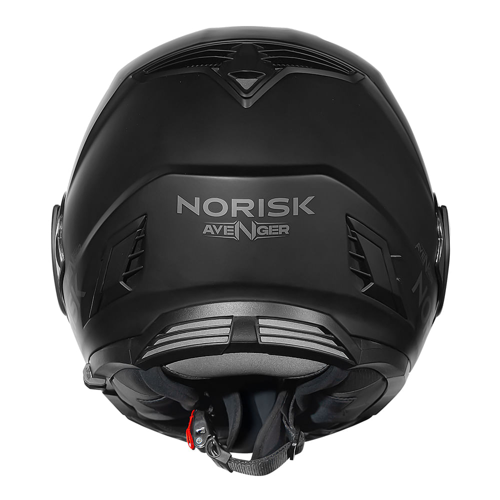 CAPACETE NORISK AVENGER MONOCOLOR PRETO FOSCO 2