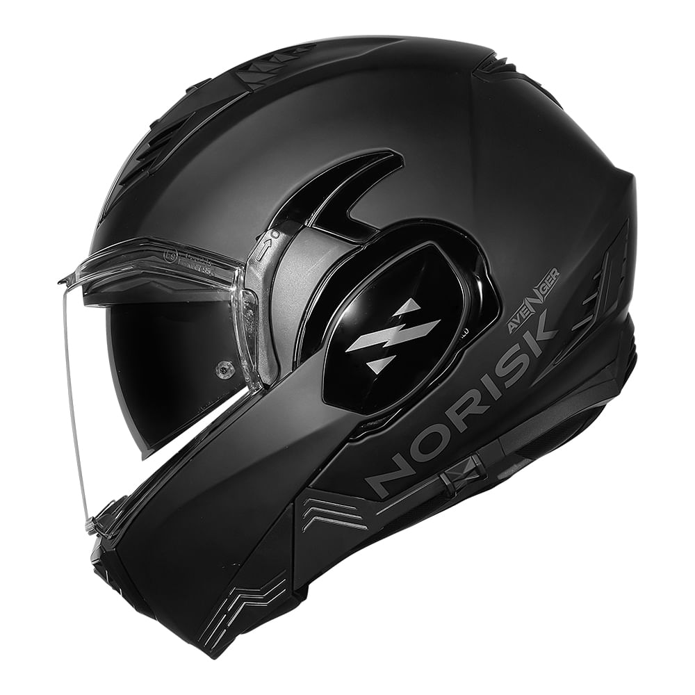CAPACETE NORISK AVENGER MONOCOLOR PRETO FOSCO 3
