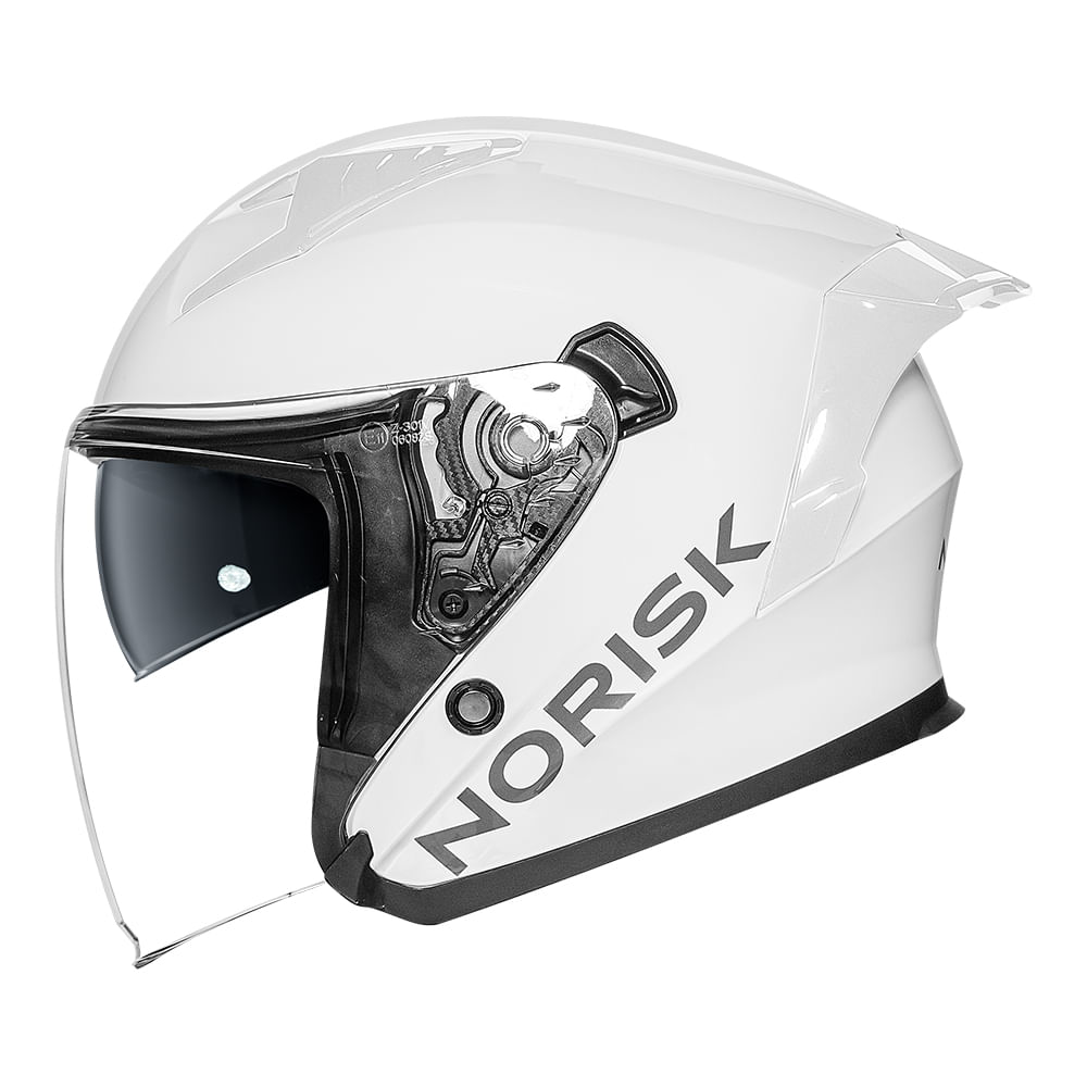 CAPACETE NORISK DOWNTOWN II MONOCOLOR BRANCO 3