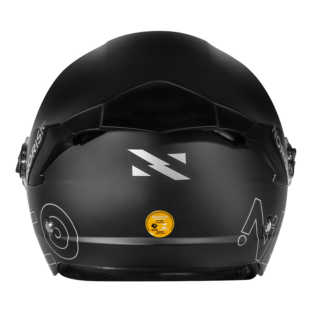 CAPACETE NORISK  NEO MONOCOLOR PRETO FOSCO 2