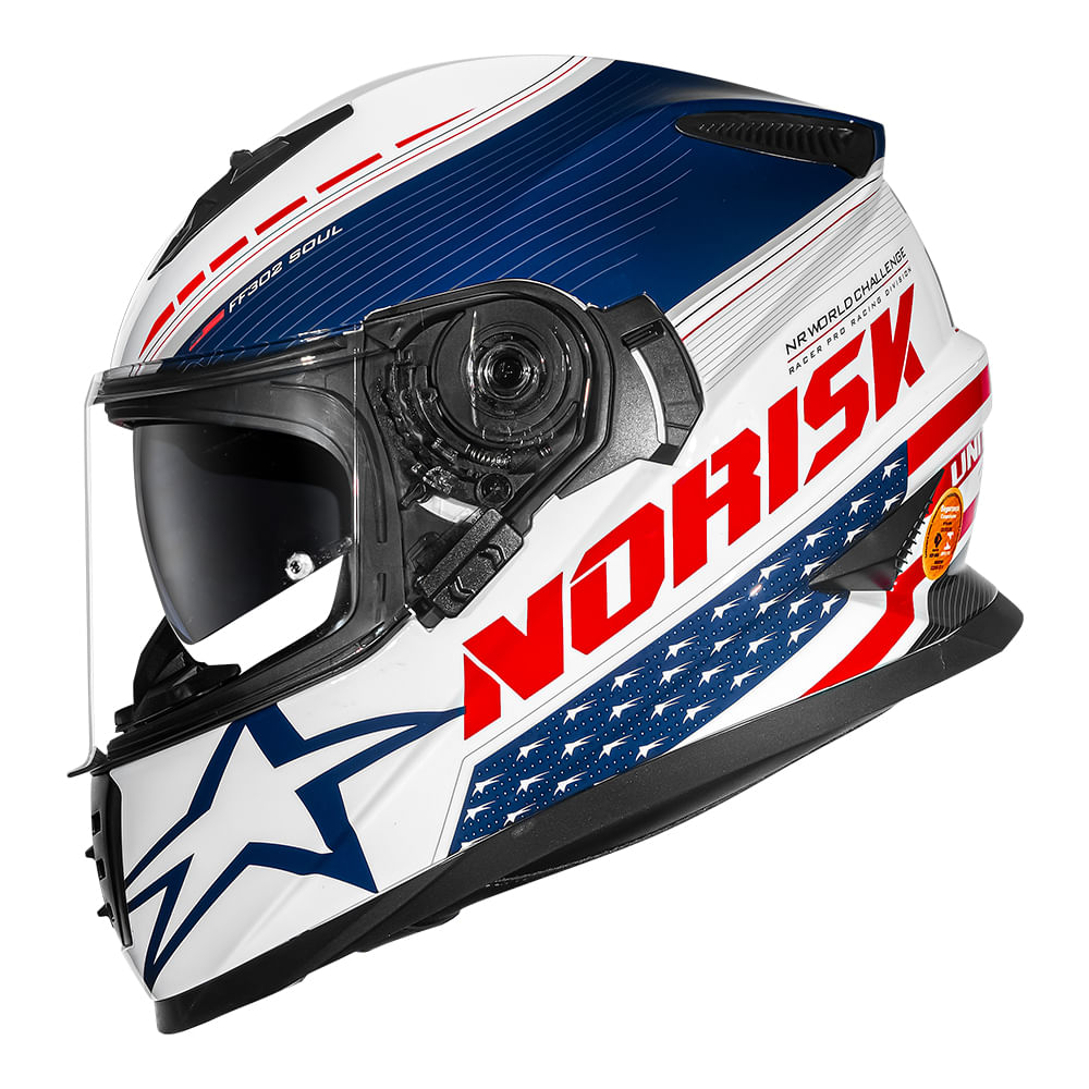 CAPACETE NORISK SOUL II GRAND PRIX USA 3