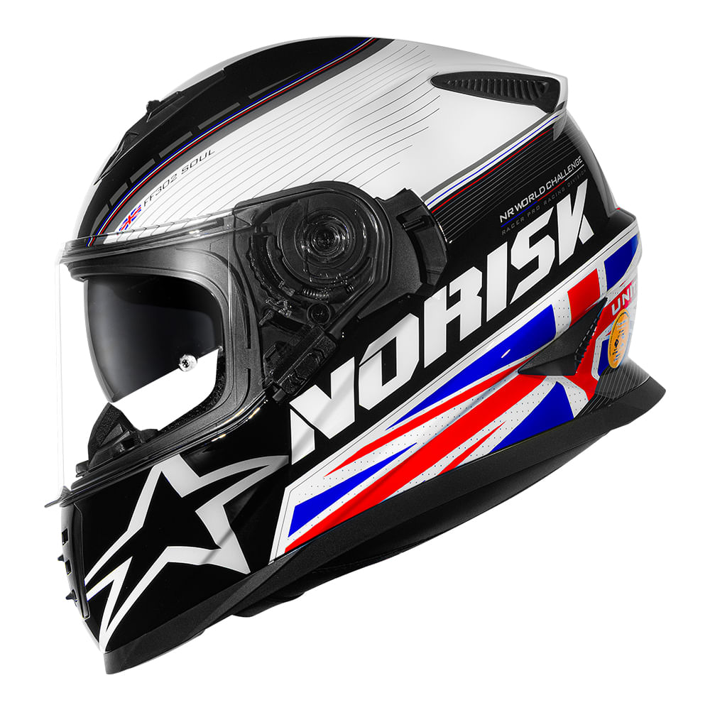 CAPACETE NORISK SOUL II GRAND PRIX UNITED KINGDOM 3