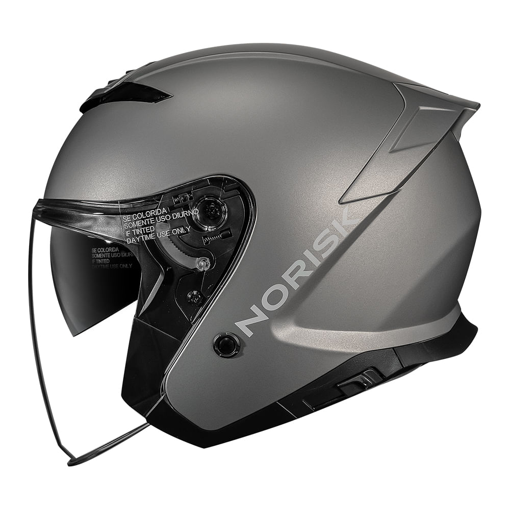 CAPACETE NORISK CITY MONOCOLOR CINZA FOSCO 3