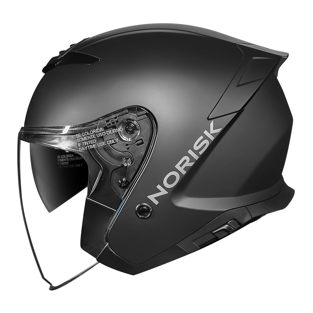 CAPACETE NORISK CITY MONOCOLOR PRETO FOSCO 3