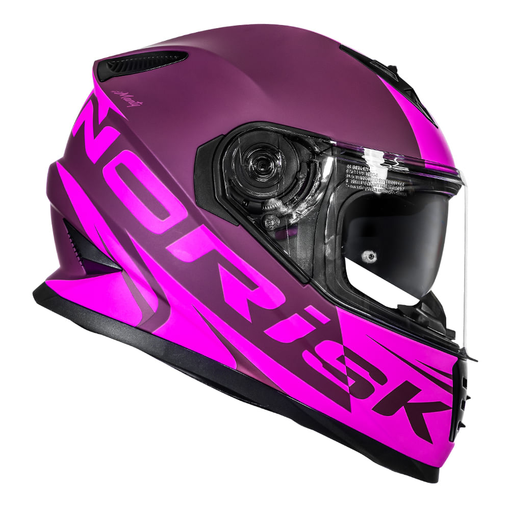 CAPACETE NORISK SOUL II MANTY ROSA FOSCO
