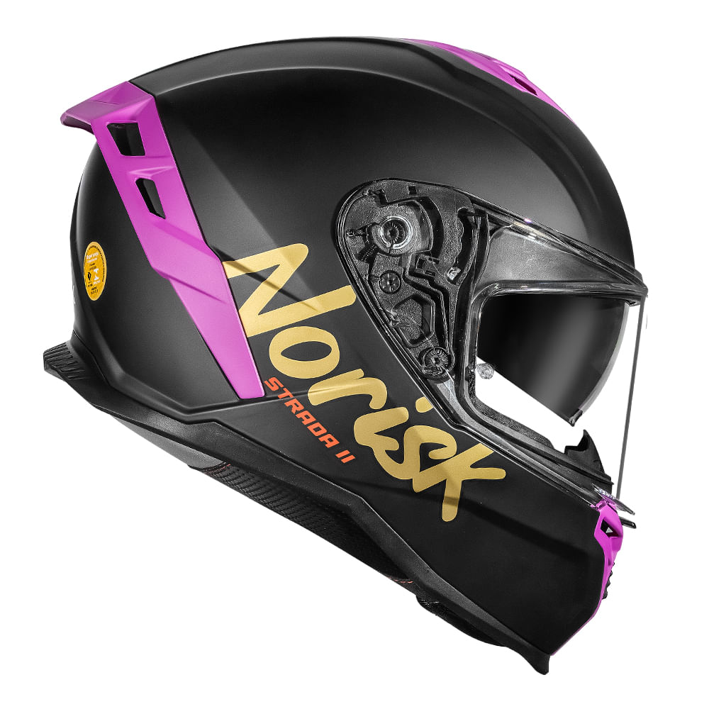 CAPACETE NORISK STRADA II LOTUS PRETO FOSCO
