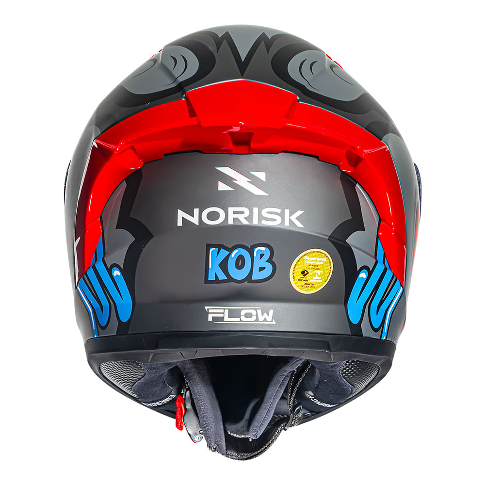 CAPACETE NORISK FLOW KOB CINZA 2