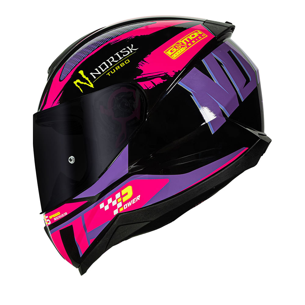 CAPACETE NORISK RAZOR TURBO ROSA 3