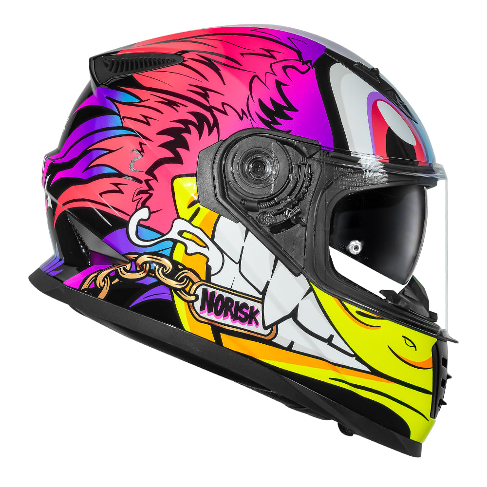 CAPACETE NORISK SOUL II LOKO ROSA