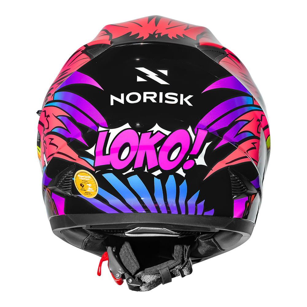 CAPACETE NORISK SOUL II LOKO ROSA 2