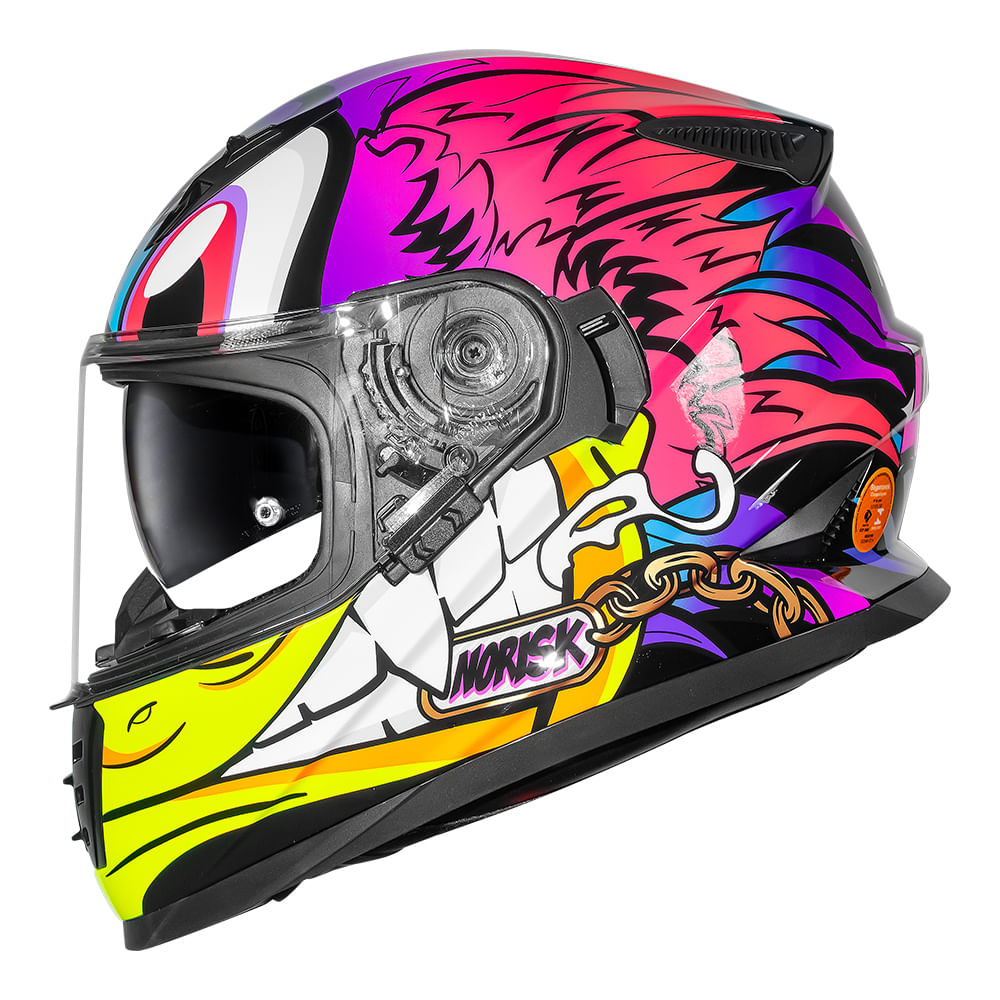 CAPACETE NORISK SOUL II LOKO ROSA 3