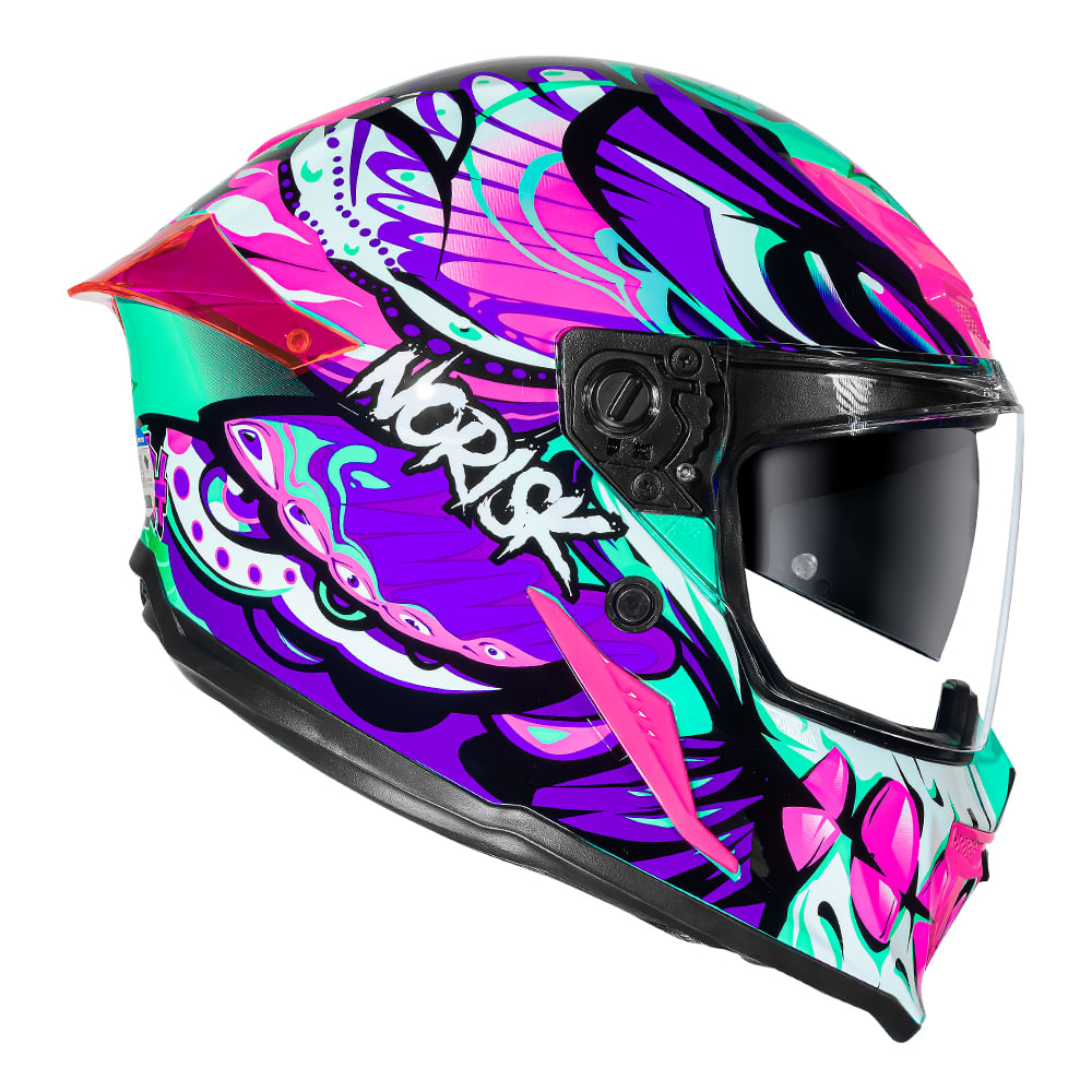 CAPACETE NORISK ROCK BUTTERFLY ROSA