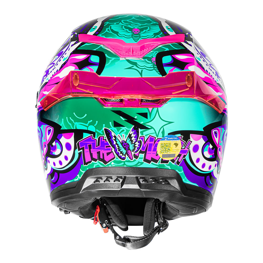 CAPACETE NORISK ROCK BUTTERFLY ROSA 2