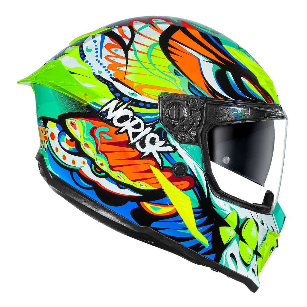 CAPACETE NORISK ROCK BUTTERFLY AMARELO