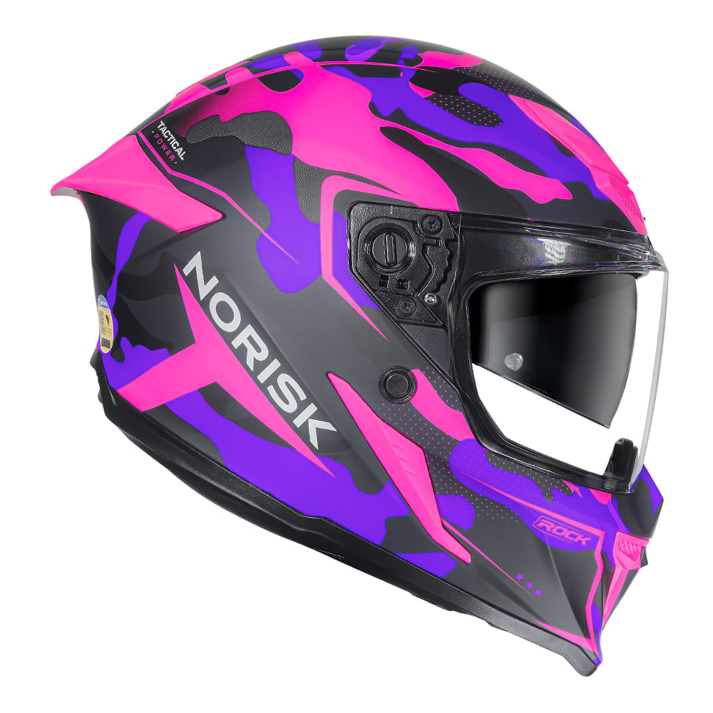 CAPACETE NORISK ROCK TACTICAL ROXO FOSCO