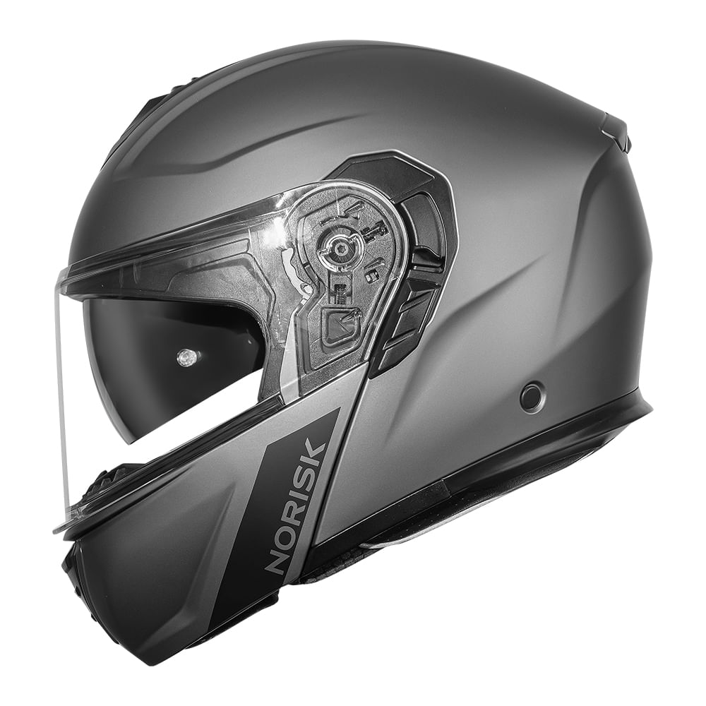 CAPACETE NORISK VORTEX MONOCOLOR CINZA FOSCO 3