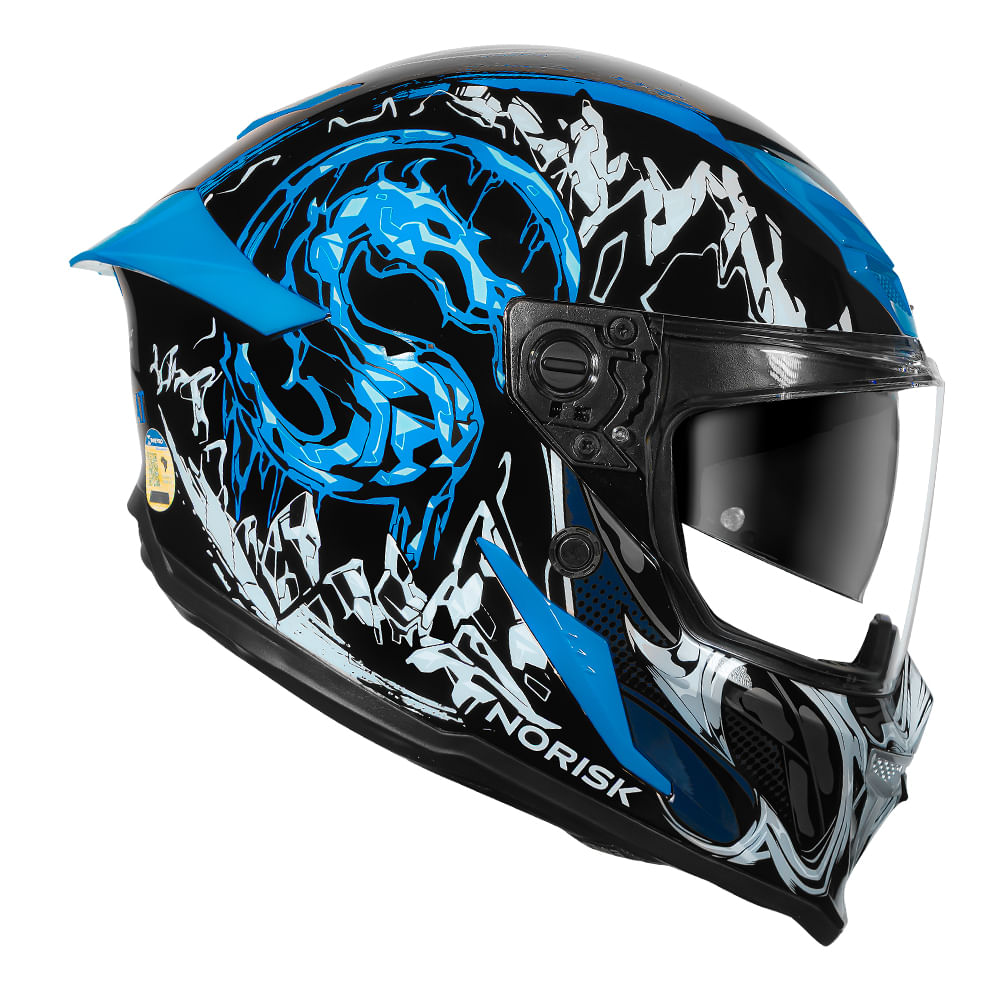 CAPACETE NORISK ROCK MORTAL KOMBAT SUB-ZERO AZUL