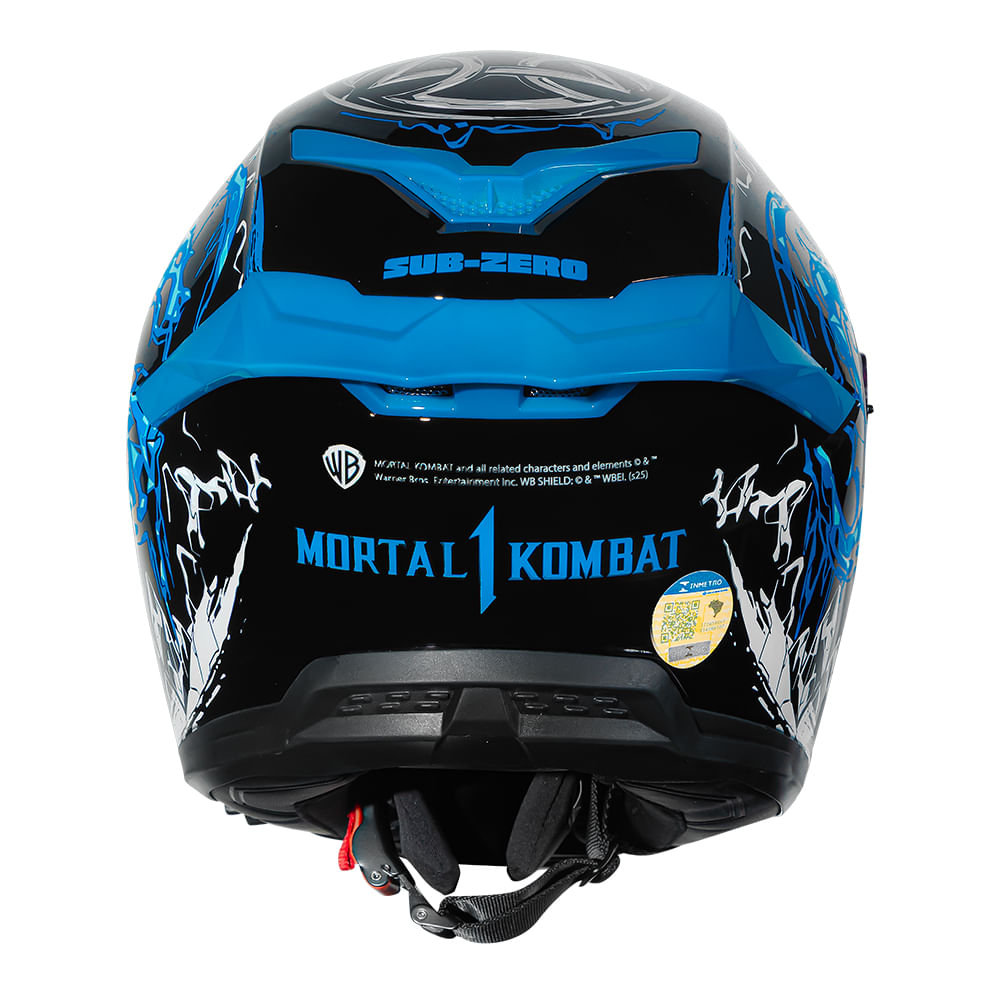 CAPACETE NORISK ROCK MORTAL KOMBAT SUB-ZERO AZUL 2