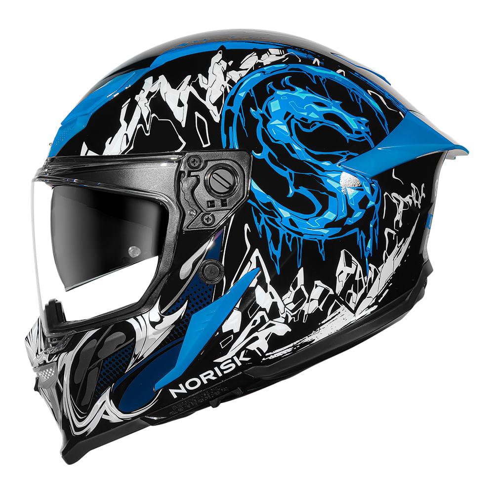 CAPACETE NORISK ROCK MORTAL KOMBAT SUB-ZERO AZUL 3