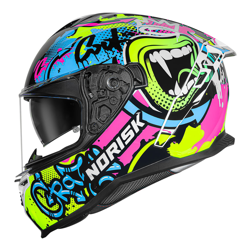 CAPACETE NORISK STRADA II WOW PRETO 3