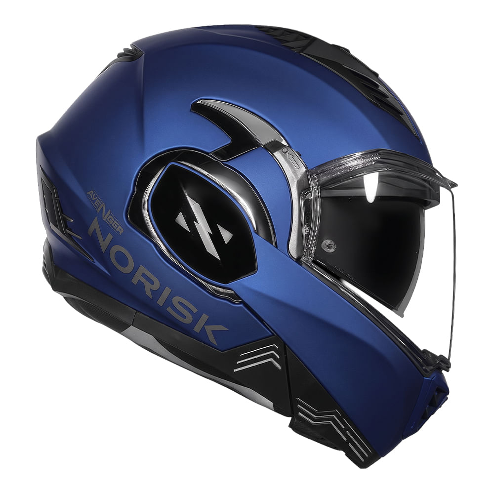 CAPACETE NORISK AVENGER MONOCOLOR AZUL FOSCO
