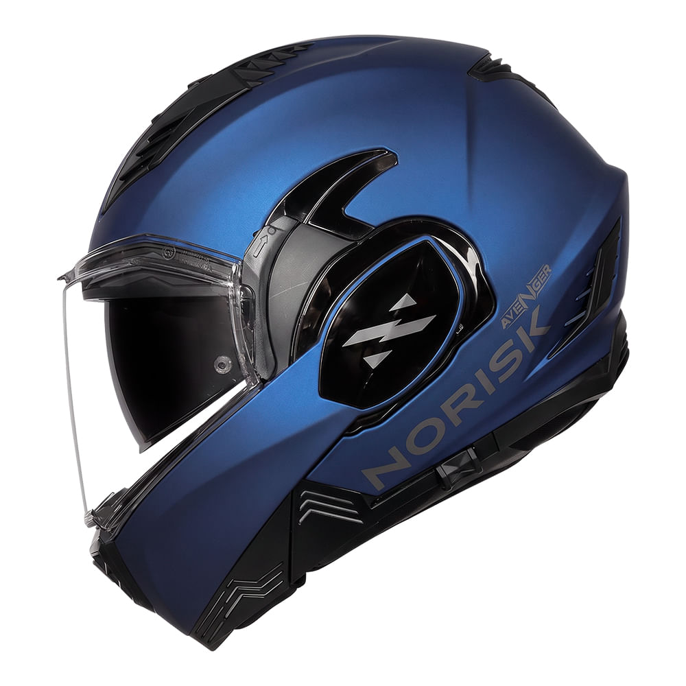 CAPACETE NORISK AVENGER MONOCOLOR AZUL FOSCO 3